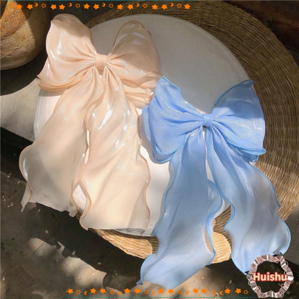 Bộ 2 Kẹp Tóc Nơ Satin Sang Trọng Cho Nữ