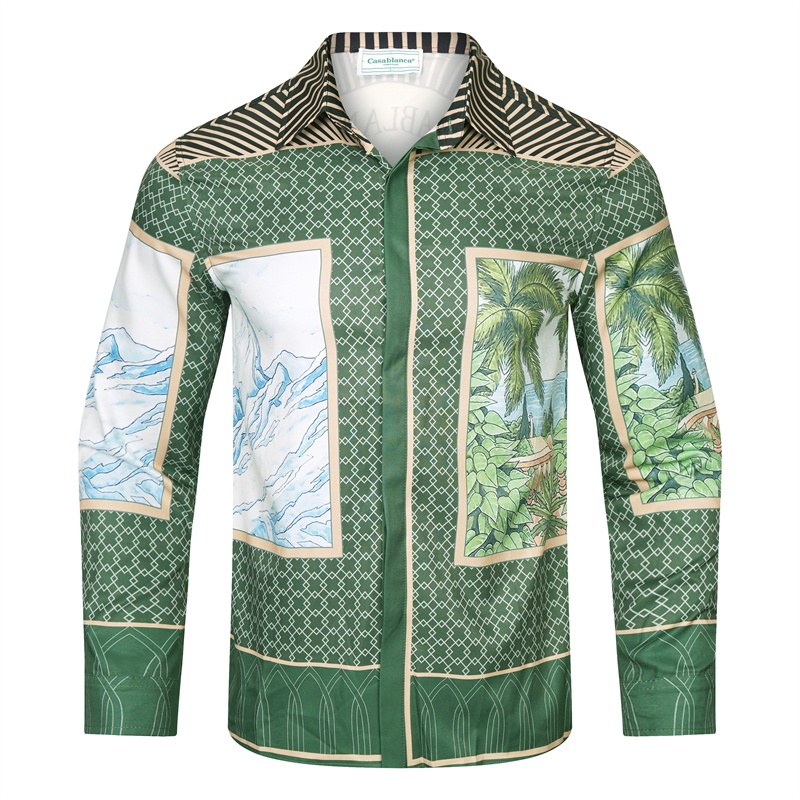 Áo Sơ Mi Dài Tay In Họa Tiết Thời Trang Cá Tính