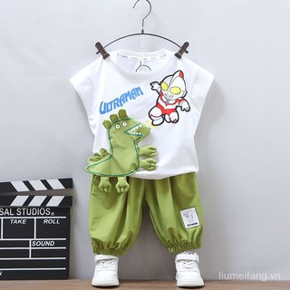2023 new fast shipping Altman clothes boys' summer suit children's summer foreign baby online popular children's clothing