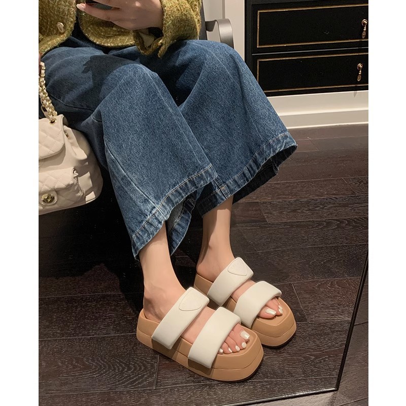 Tóc Thẳng Của Nhà Máy Duoya ~ [Hàng Có Sẵn] Hòn Đảo Harbour Nam ~!Giày Sandal Da Mềm Đế Dày Thời Trang Mùa Hè Cho Nữ