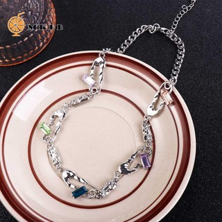 MKEB cổ choker MKEB kim loại mặt thánh giá đính đá zircon phong cách Hàn Quốc cổ điển