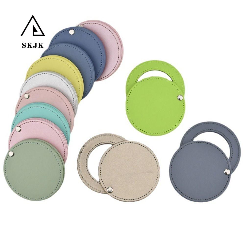 Gương Trang Điểm Mini Bỏ Túi Bằng Da PU Có Thể Gập Lại Cho Nữ