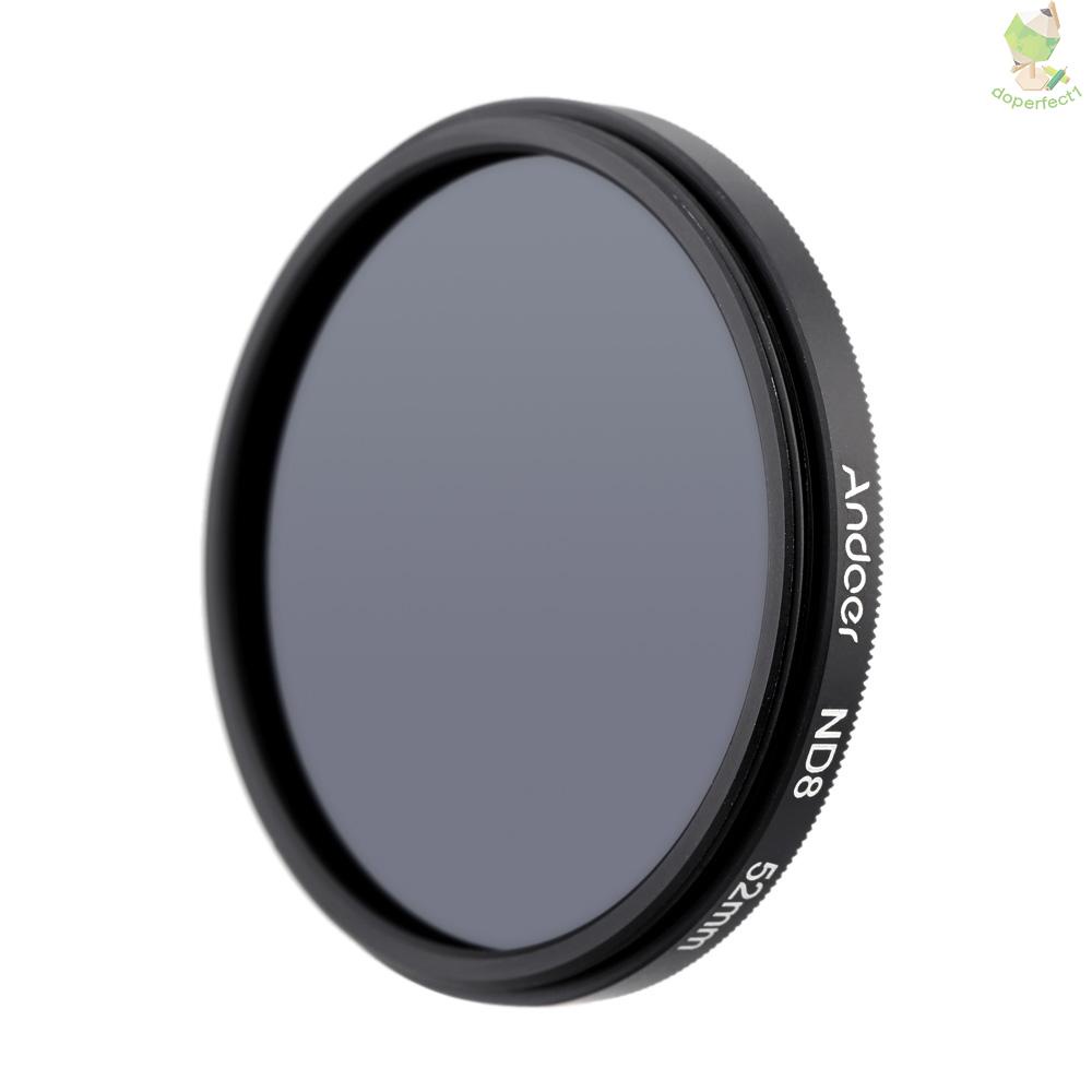 Andoer 52mm UV+CPL+ND8 Circular Filter Kit Circular Polarizer Filter ND8 Neutral Density Filter with Bag for   Pentax  D   Came-6.5