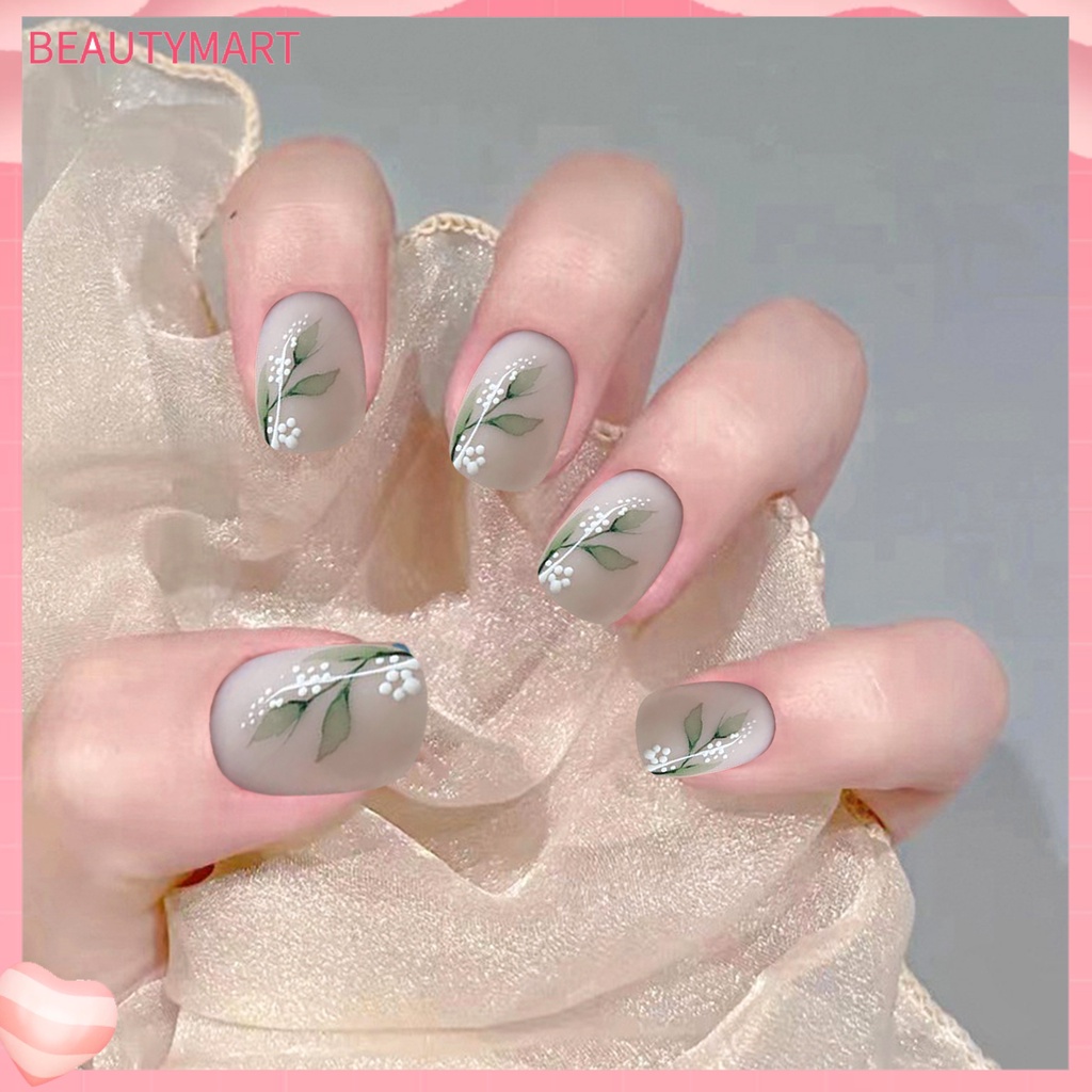 Miếng Dán Trang Trí Móng Tay Nghệ Thuật Tự Dính Họa Tiết Hoa Trái Tim Đôi 5D Màu Sắc Dành Cho Salon