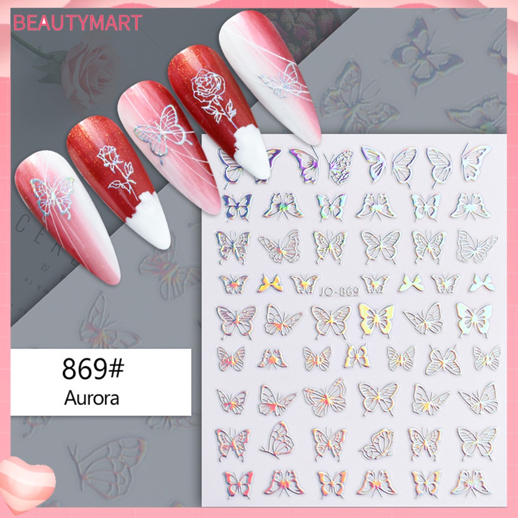 Miếng Dán Trang Trí Móng Tay 2D Tự Dính Hình Hoa / Ngôi Sao / Trái Tim Xinh Xắn