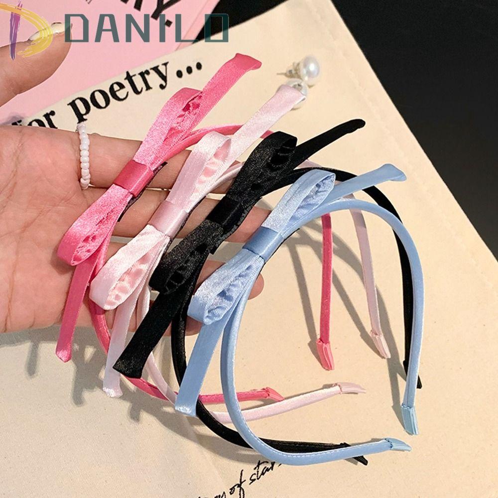 Băng Đô Vải Satin Mỏng Chống Trượt Kiểu Hàn Quốc Dễ Thương Y2k