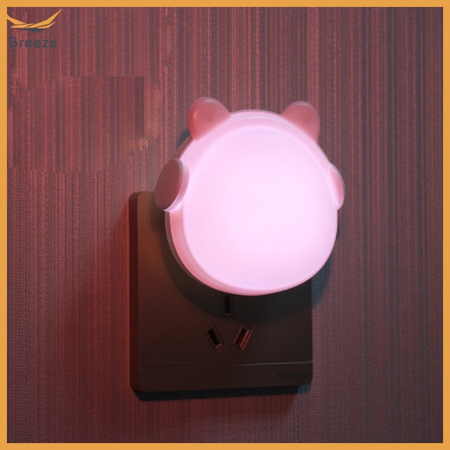 Đèn Ngủ Điều Khiển Từ Xa 3 Mức Độ Hình Gấu Dễ Thương Bảo Vệ Mắt Cho Bé