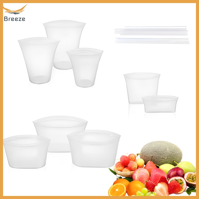 Bộ 8 Tô Silicone Đựng Thực Phẩm Có Thể Tái Sử Dụng