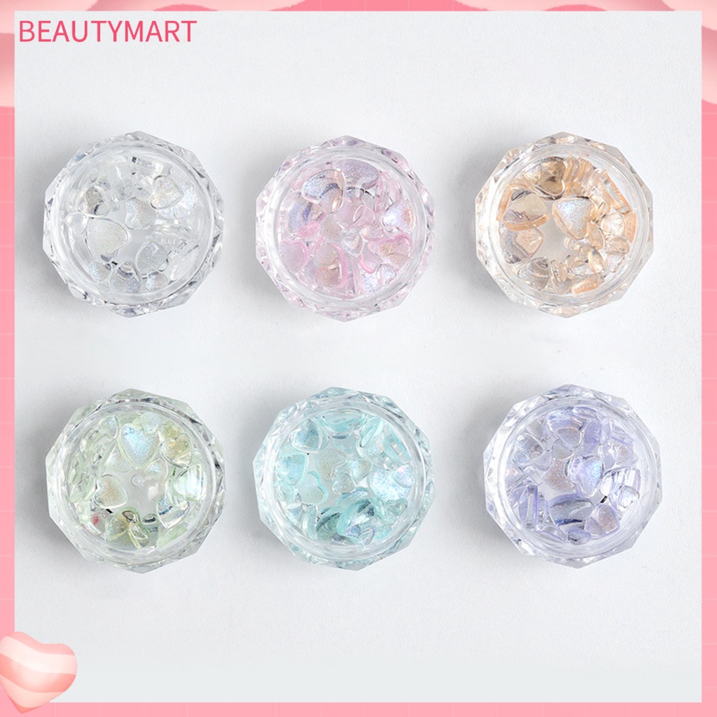 1 Hộp Phụ Kiện Trang Trí Móng Tay 3D Hình Trái Tim Tinh Tế Chống Nước