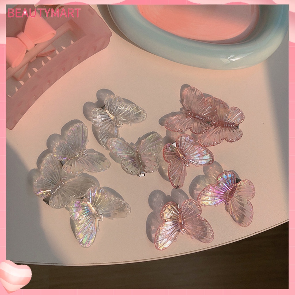 Kẹp Tóc Trong Suốt Tạo Hiệu Ứng 3D Độ Bóng Cao Trang Trí Tóc Mùa Hè