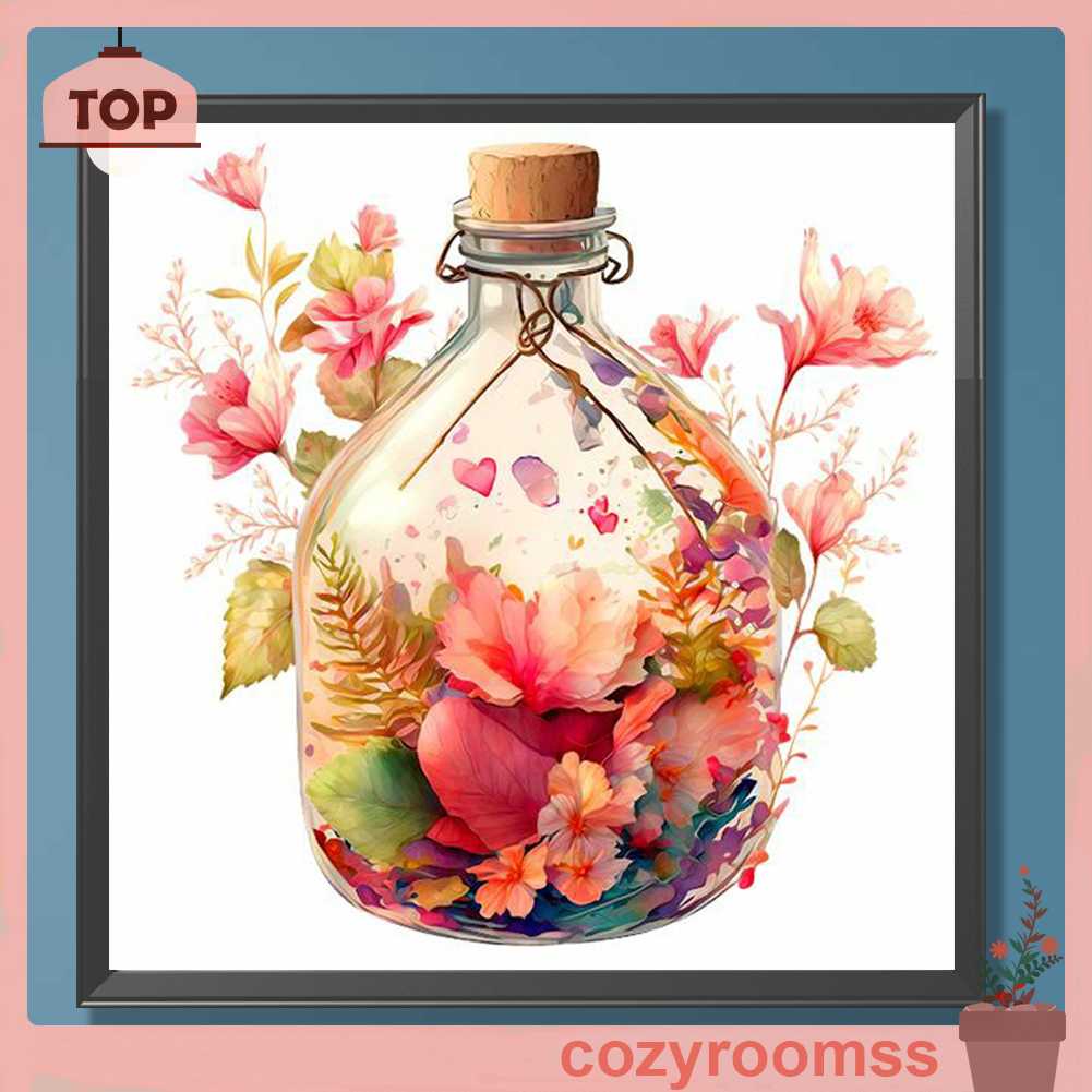 Tranh Đính Đá Kim Cương Toàn Bộ 5D DIY Hình Vẽ Hoa Trang Trí Nhà Cửa