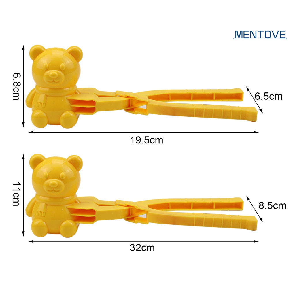 [MT] Đồ Chơi Kẹp Làm Quả Bóng Tuyết Mùa Đông Bằng Nhựa Hình Gấu Phong Cách Bóng Đá Có Công Tắc Cho Trẻ Em
