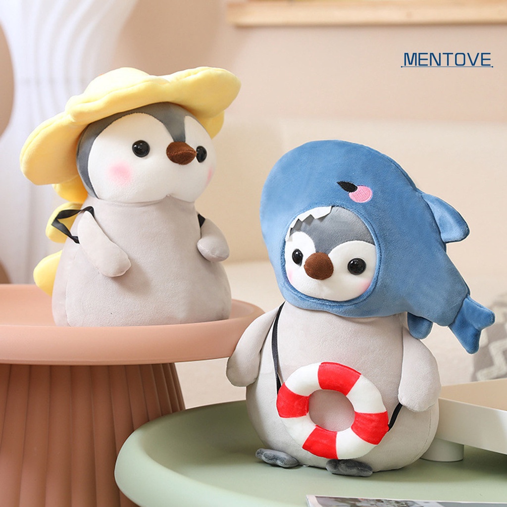 [MT] Chim Cánh Cụt Nhồi Bông Hoạt Hình Biểu Tượng Cảm Xúc Sống Động Siêu Mềm PP Cotton Làm Quà Tặng Sinh Nhật