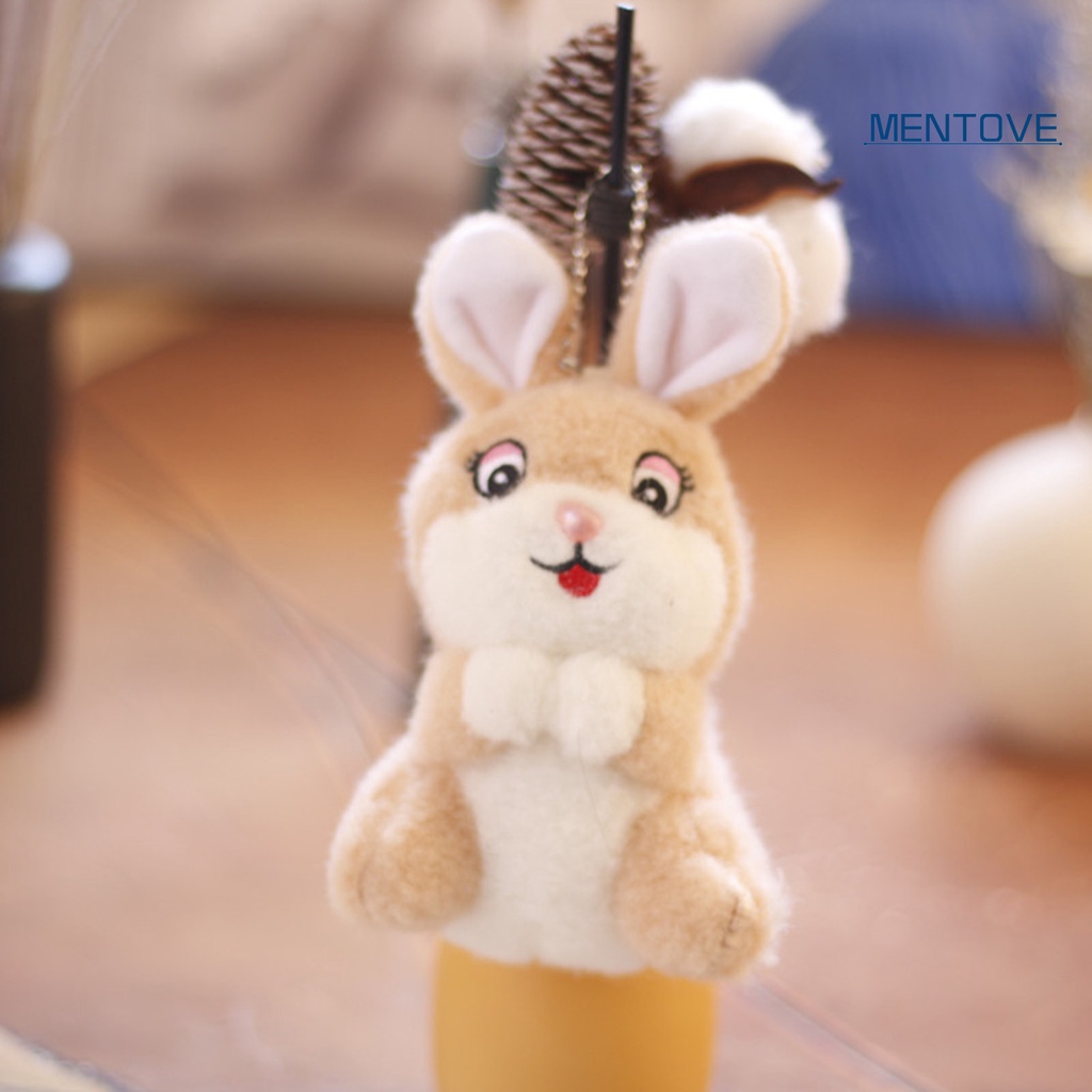 Thỏ Nhồi Bông 12cm Treo Chìa Khóa Trang Trí Dễ Thương