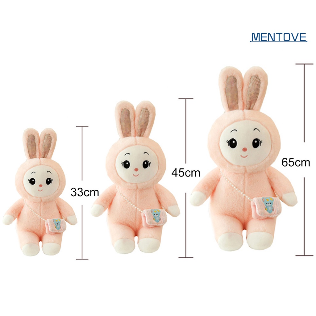 [MT] Thỏ Nhồi Bông Mềm Mại Trang Trí Ghế Sofa Màu Xanh Lam / Hồng Đáng Yêu Làm Quà Giáng Sinh