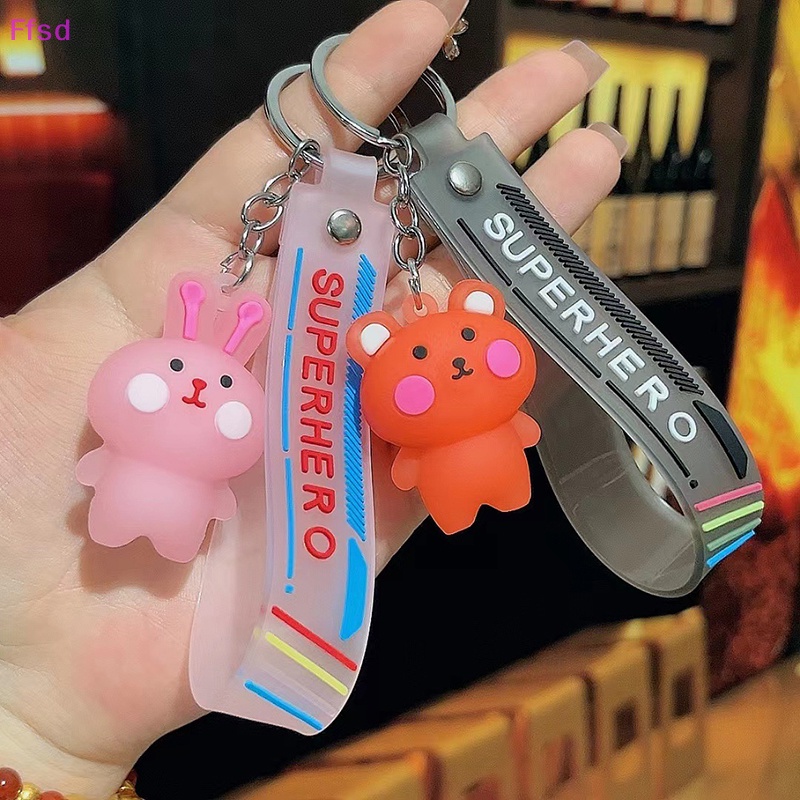 {Ffsd} Móc Khóa Resin Mặt Hình Thỏ / Gấu Hoạt Hình Thời Trang Cho Nữ / Chìa Khóa / Điện Thoại Di Động / Quà Tặng Bán Chạy
