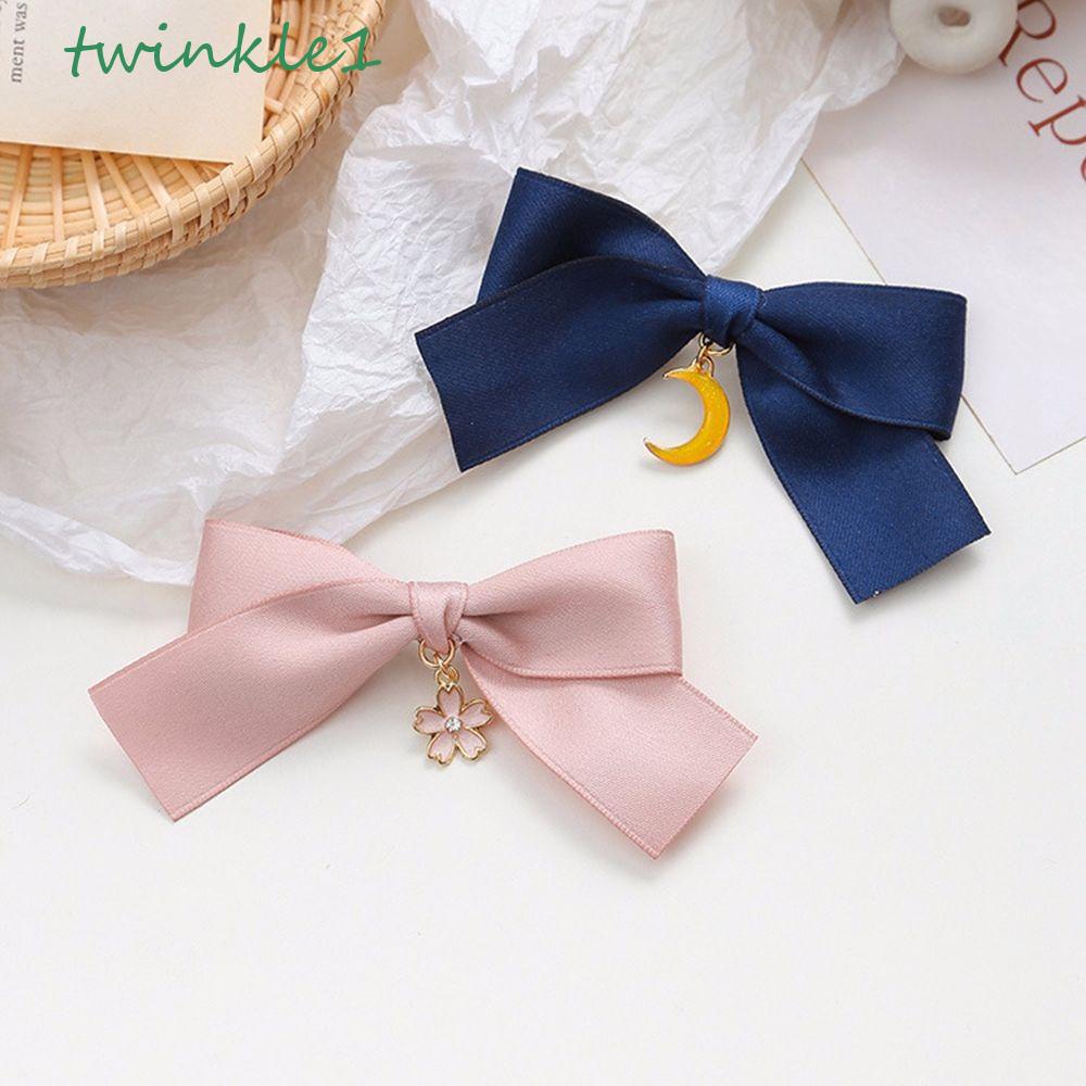 Kẹp Tóc Nơ Hình Mặt Trăng Đơn Giản Phong Cách Hàn Quốc Cho Nữ