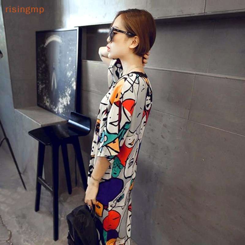 Đầm Ngủ Tay Ngắn Dáng Rộng In Họa Tiết Phong Cách Boho Thời Trang Mùa Hè Cho Nữ