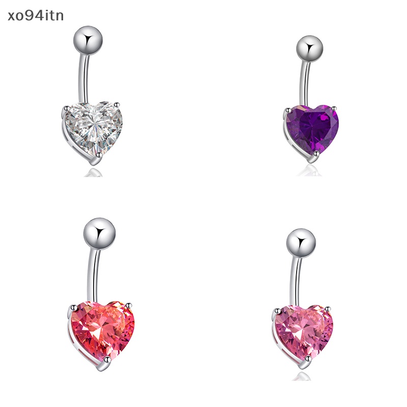 Khuyên Rốn Hình Trái Tim Đính Đá Zircon Thời Trang Cho Nữ