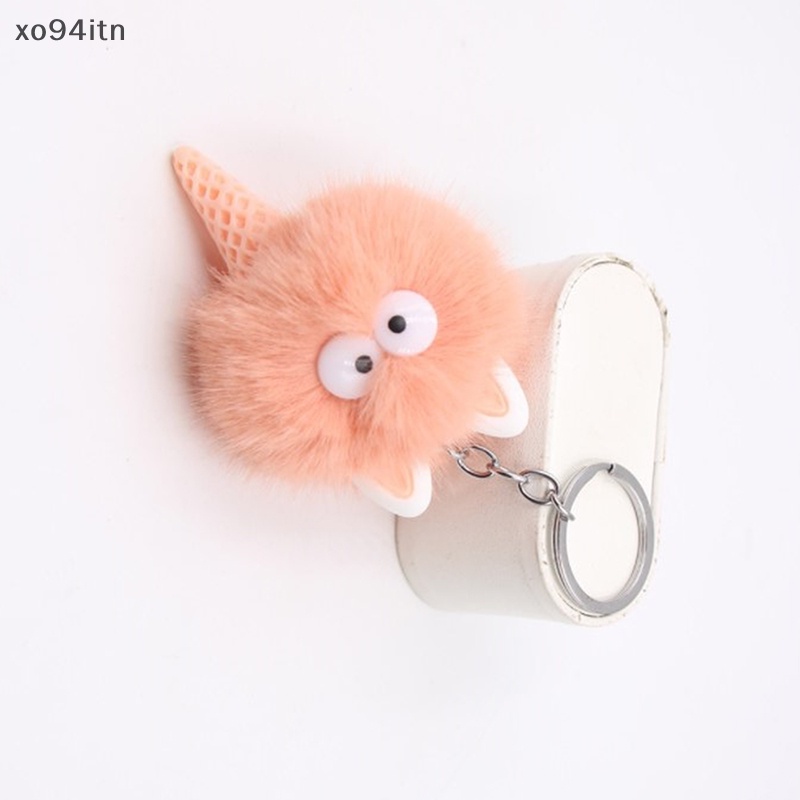 Móc Khóa Banh Lông Xù 6cm Gắn Trang Trí