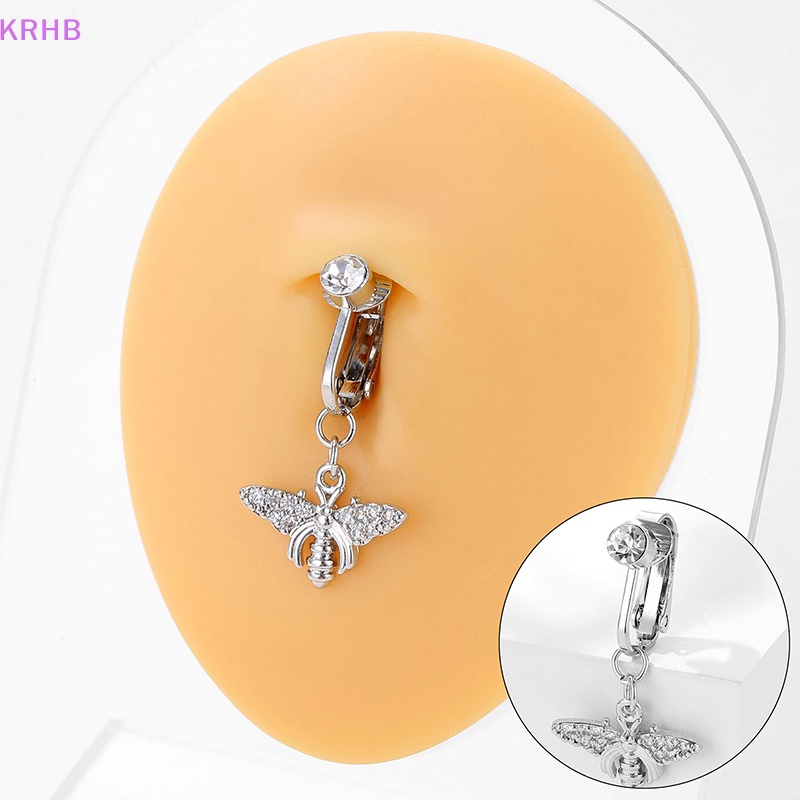 Khuyên Rốn Thép Đính Đá Zircon Hình Ong Sáng Tạo Quyến Rũ Mới