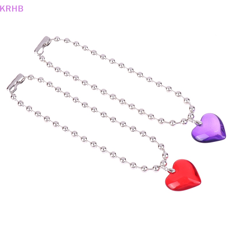 Dây Chuyền Mặt Hình Trái Tim Bằng Thủy Tinh Nhiều Màu Phong Cách Hip Hop Mới