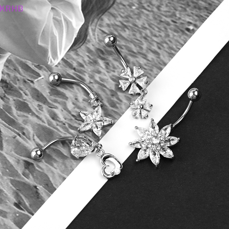 Khuyên Rốn Chất Liệu Thép Không Gỉ Đính Đá Quyến Rũ Cho Nữ Mới