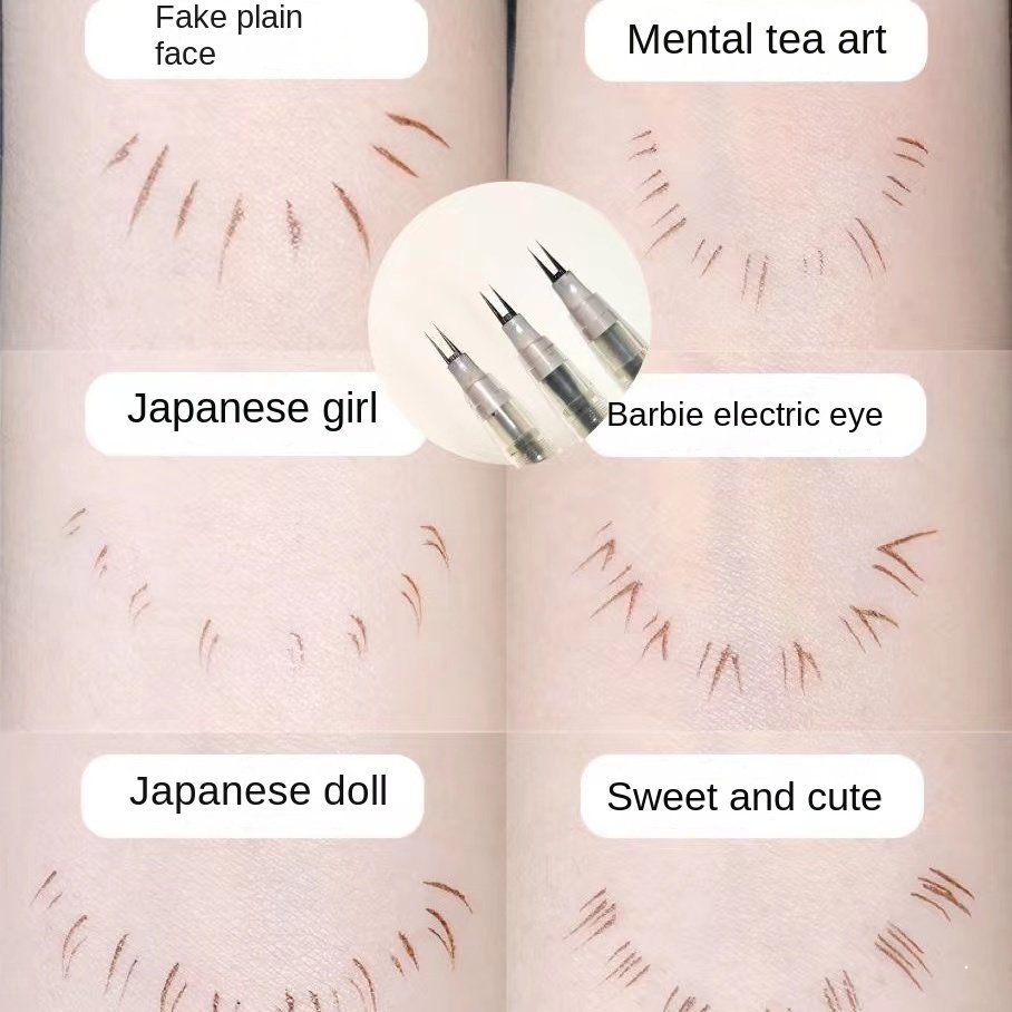 Bút Kẻ Mắt Dạng Lỏng 3 Ngòi Chống Thấm Nước Không Dễ Phai Lâu Trôi