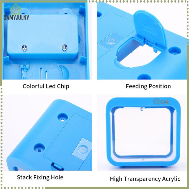 Hộp Bể Cá Mini Có Đèn 5 Màu Với Vỏ Tháo Rời Được Sáng Tạo