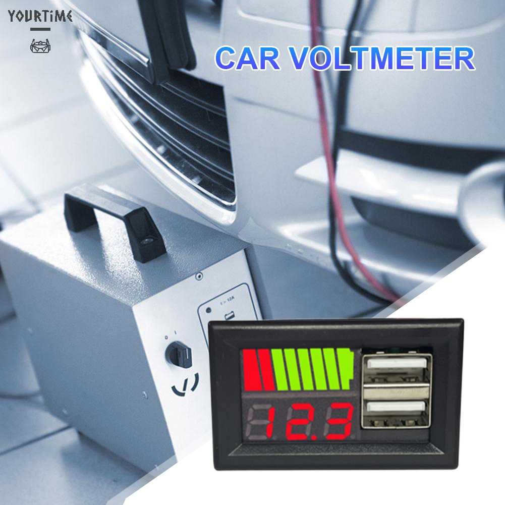 Vôn Kế 12V 5V 2A Chuyên Dụng Cho Xe Hơi