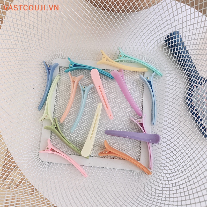 Set 10 Kẹp Tóc Mỏ Vịt Không Đường May Cho Bé Gái