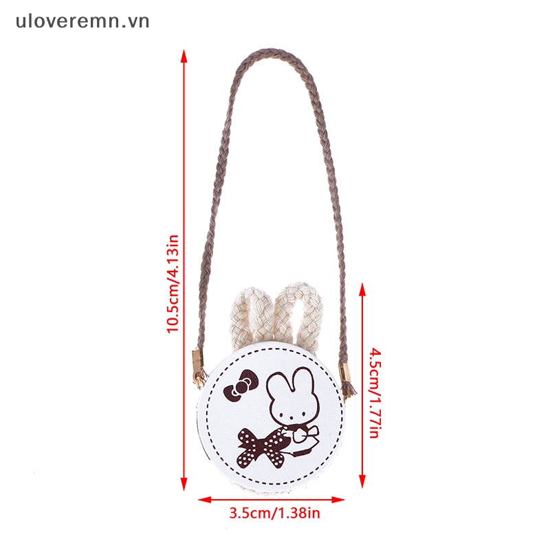 Túi cói Vai Đan Lát Hình Tròn Cho Búp Bê Tỷ Lệ 1 / 12