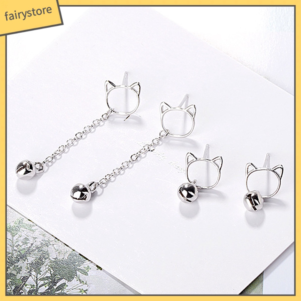 1 Đôi Bông Tai Hình Mèo Bằng Đồng Trang Trí Tiệc