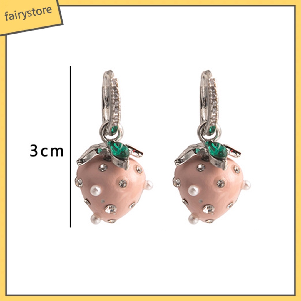 1 Đôi Bông Tai Hình Tròn Đính Đá / Ngọc Trai Giả Phong Cách Hàn Quốc Thời Trang