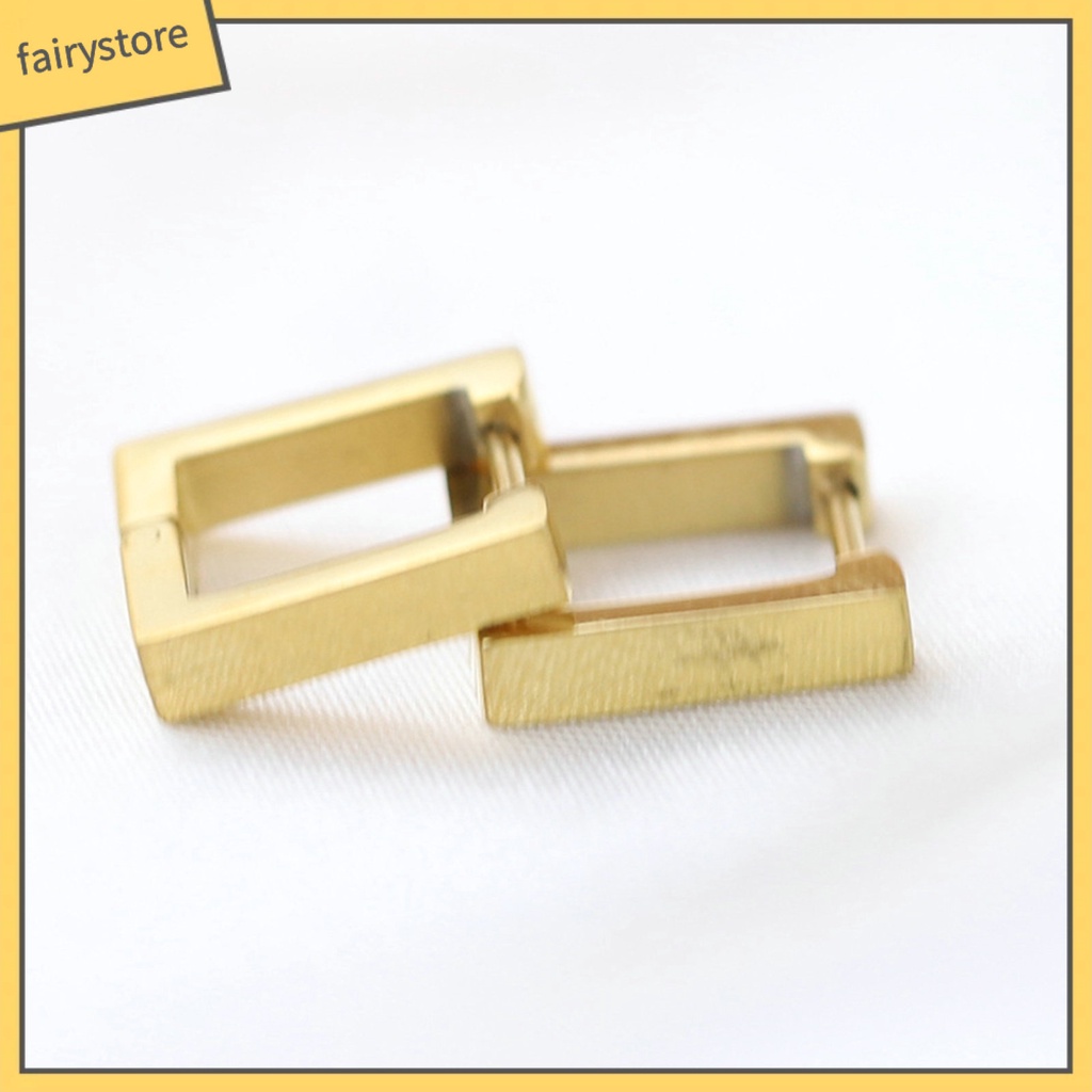 1 Đôi Bông Tai Hình Học Bằng Thép Titan Mạ Điện Không Phai Phong Cách Âu Mỹ