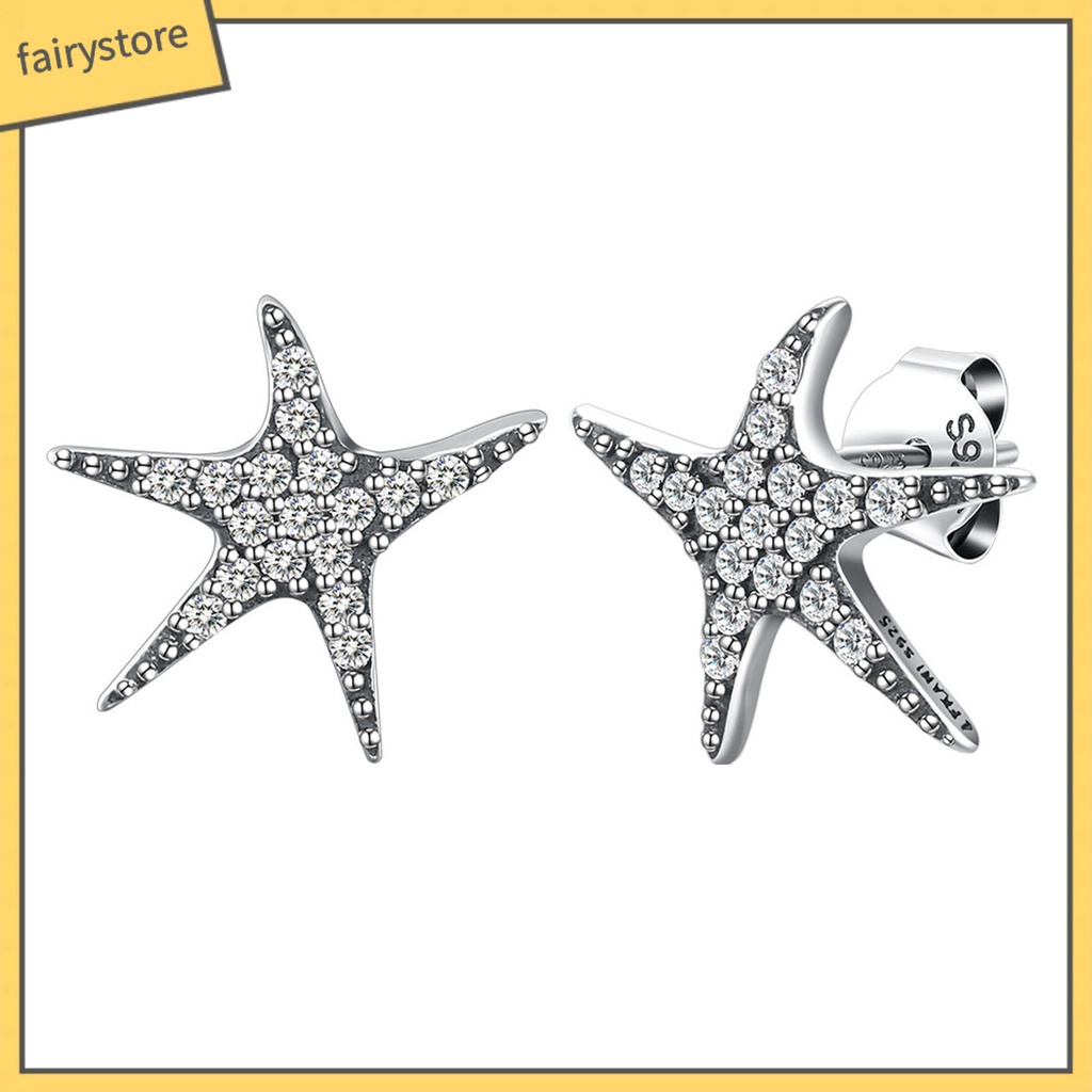 [FRO] 1 Đôi Bông Tai Đinh Tán Hình Sao Biển Dễ Thương Thoải Mái Mặc Làm Quà Tặng