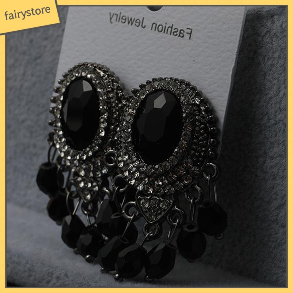 Bông Tai Đính Đá Pha Lê Giả Lấp Lánh Thời Trang Cho Nữ