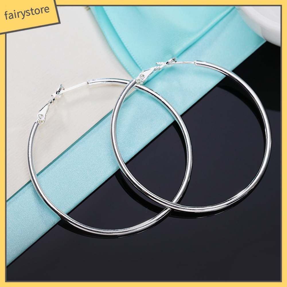 Đôi Khuyên Tai Tròn Đường Kính 5cm-8cm Thời Trang Cho Nữ