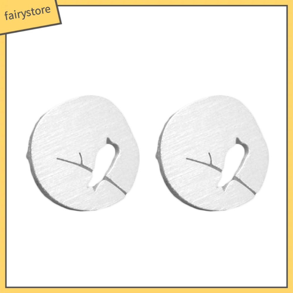 Bông Tai Hình Chim Và Nhánh Cây Rỗng Dễ Thương Cho Nữ