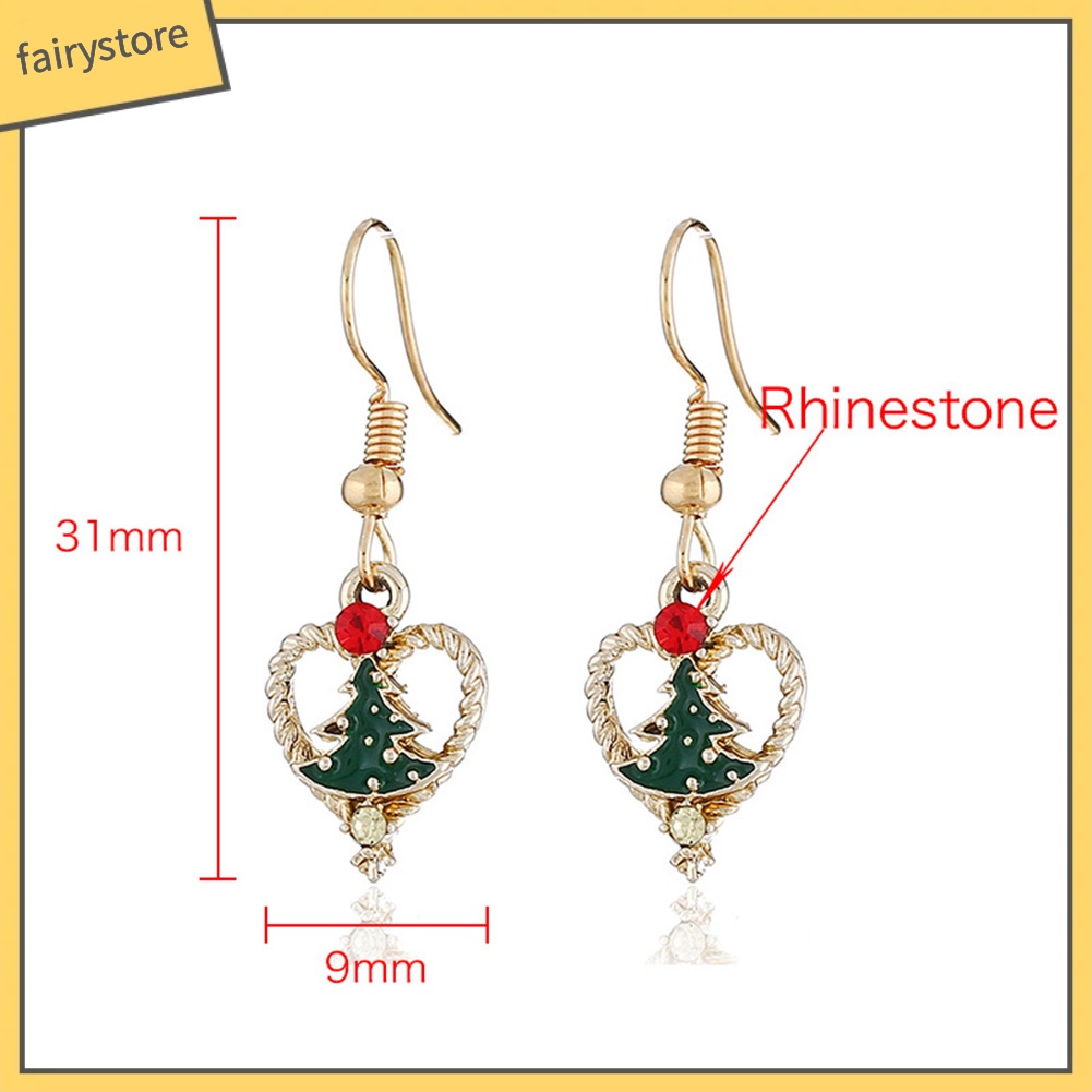 Bông Tai Hình Cây Thông Đính Đá Thời Trang Dành Cho Nữ