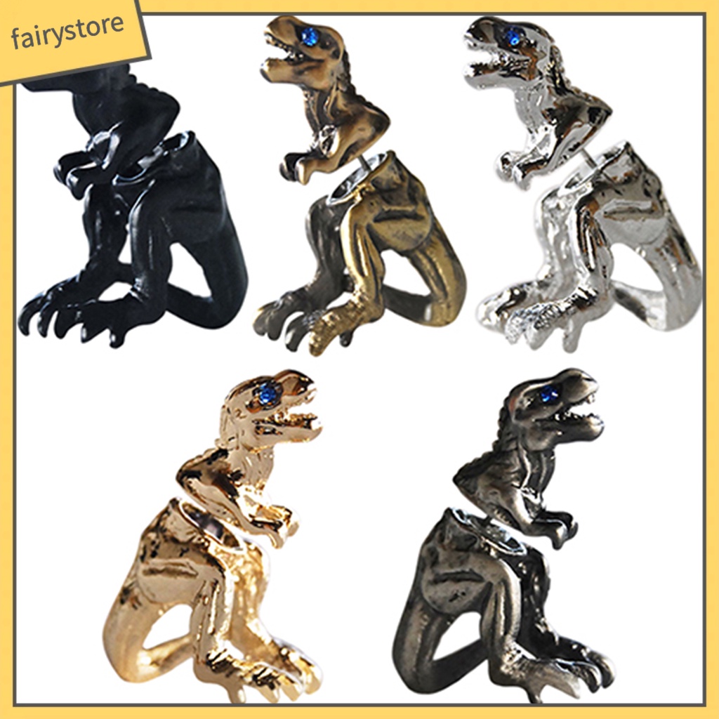 Bông Tai Hình Khủng Long 3D Bằng Hợp Kim Phong Cách Punk Dành Cho Nữ