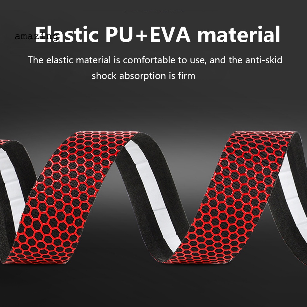 1 Cặp Băng Quấn Tay Lái Xe Đạp Bằng Polyurethane Thiết Kế Kiểu Tổ Ong Chống Trượt Thoáng Khí Tiện Dụng