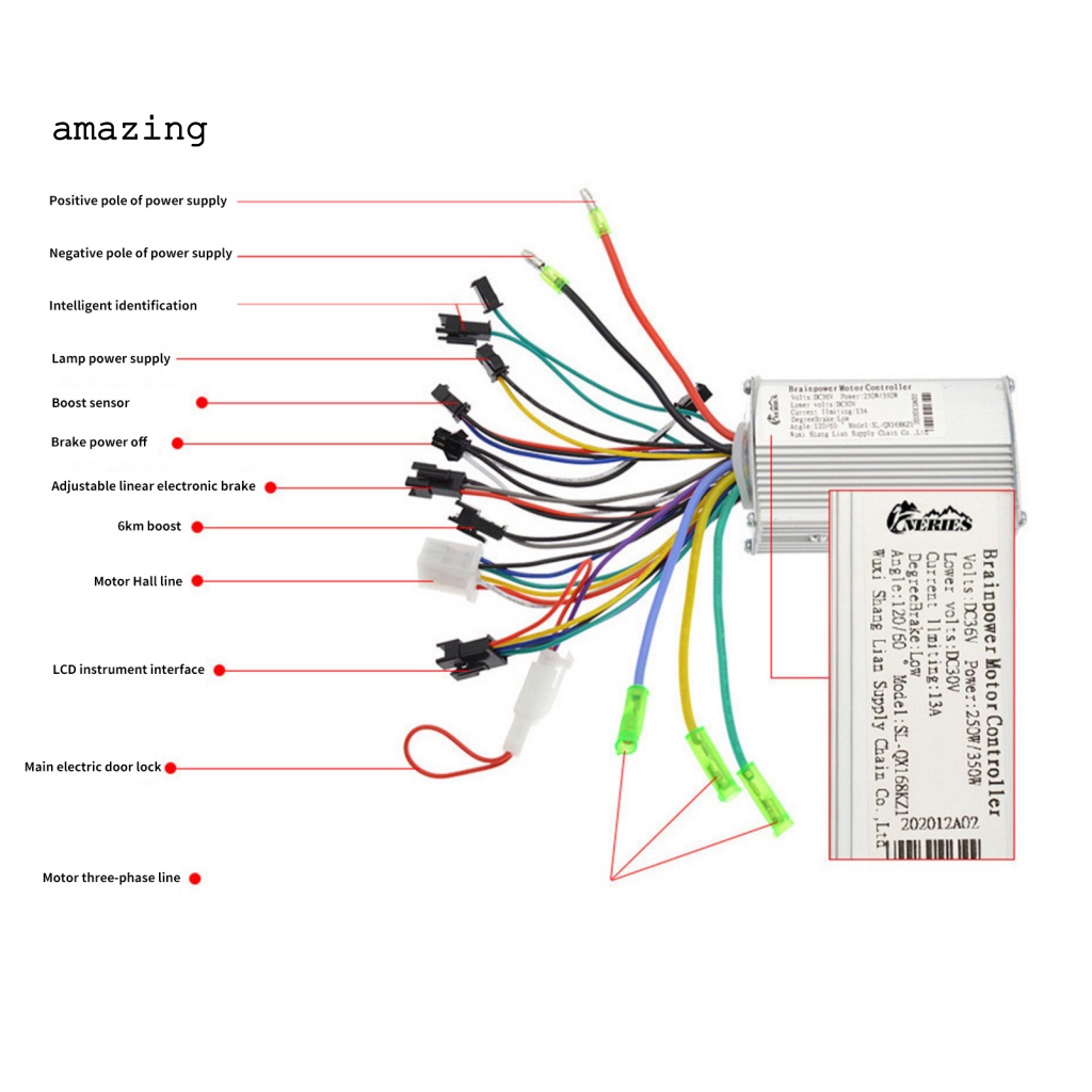 1 Bộ Điều Khiển Xe Đạp Điện Không Chổi Than ABS Màn Hình LCD