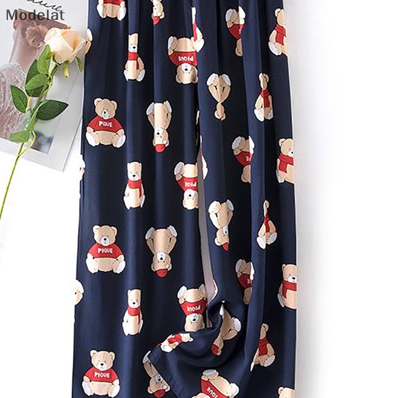 Mfc Quần ống rộng Chất Liệu Cotton Lụa Thời Trang Mùa Hè Cho Nữ