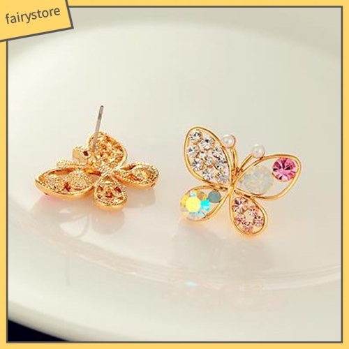 Bông Tai Hình Bướm Đính Đá Thời Trang Dành Cho Nữ