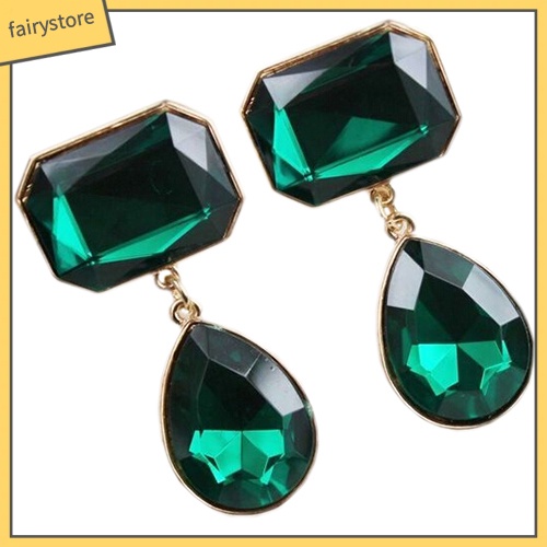 Bông Tai Hình Giọt Nước Đính Đá Acrylic Sang Trọng Cho Nữ