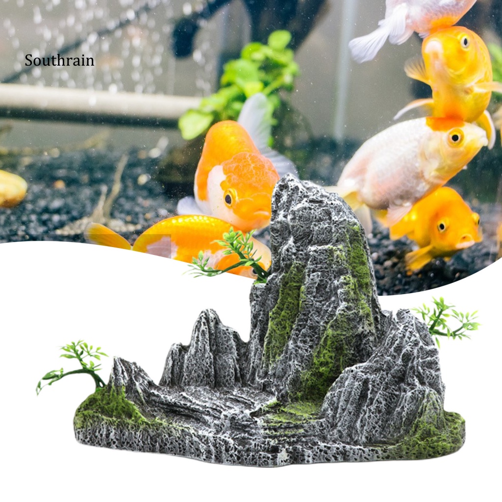 Hòn Non Bộ Bằng Đá Resin Thủ Công Sáng Tạo Trang Trí Bể Cá