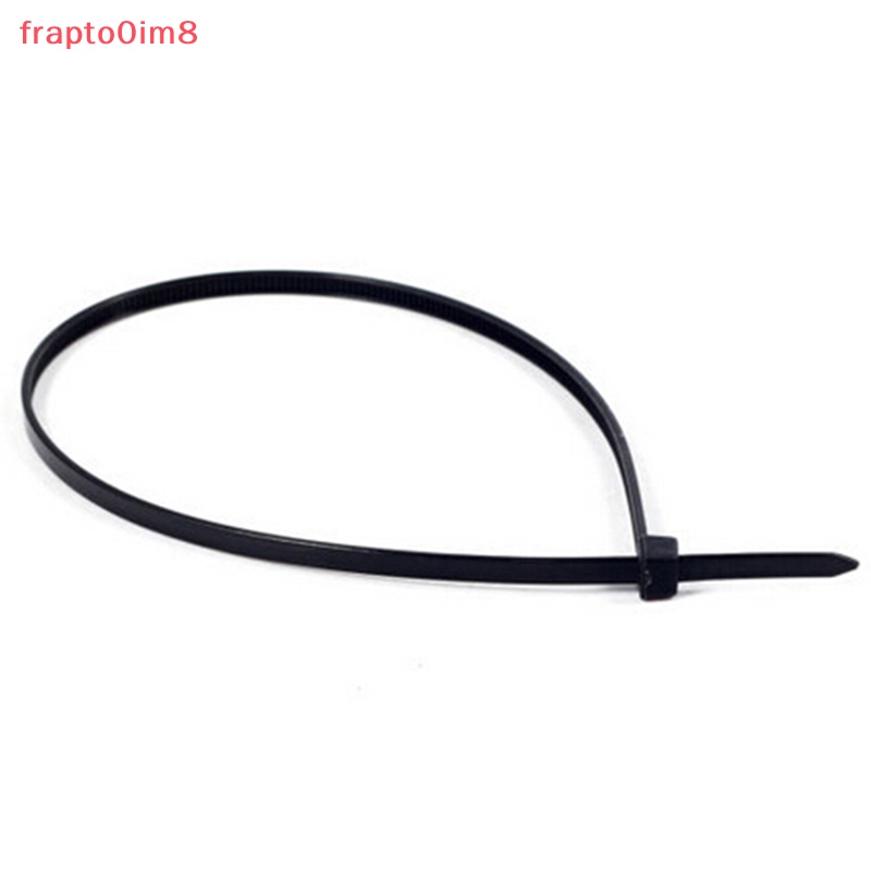 100 cái 10cm Nylon nhựa Zip TRIM bọc cáp vòng lặp quan hệ dây tự khóa màu đen mới