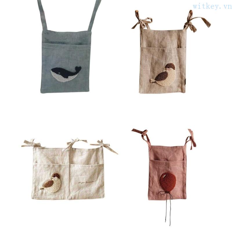 Túi Đựng Đồ Dùng Hai Ngăn Treo Cạnh Giường Độc Đáo Tiện Dụng Cho Phòng Ngủ