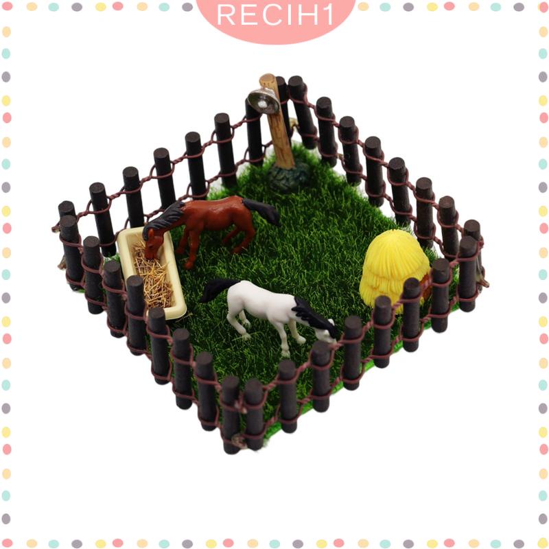 Bộ Đồ Chơi Ngựa Nông Trại Cho Nhà Búp Bê Tỉ Lệ 1 / 12